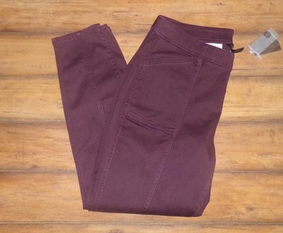 LANE BRYANT ~ NWT Plus 16 18 26 ~ Merlot Wine SKINNY UTILITY Pants 1X 2X 3X 4X