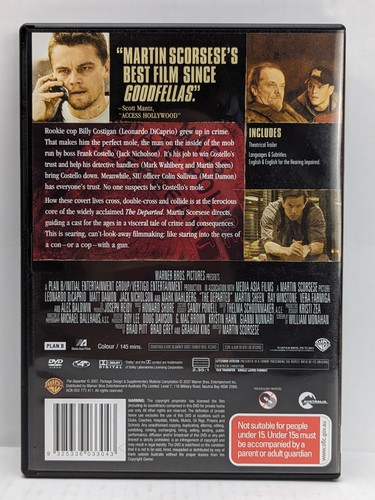 The Departed DVD Region 4 PAL PreOwned Drama Leonardo DiCaprio Matt Damon - Picture 2 of 4