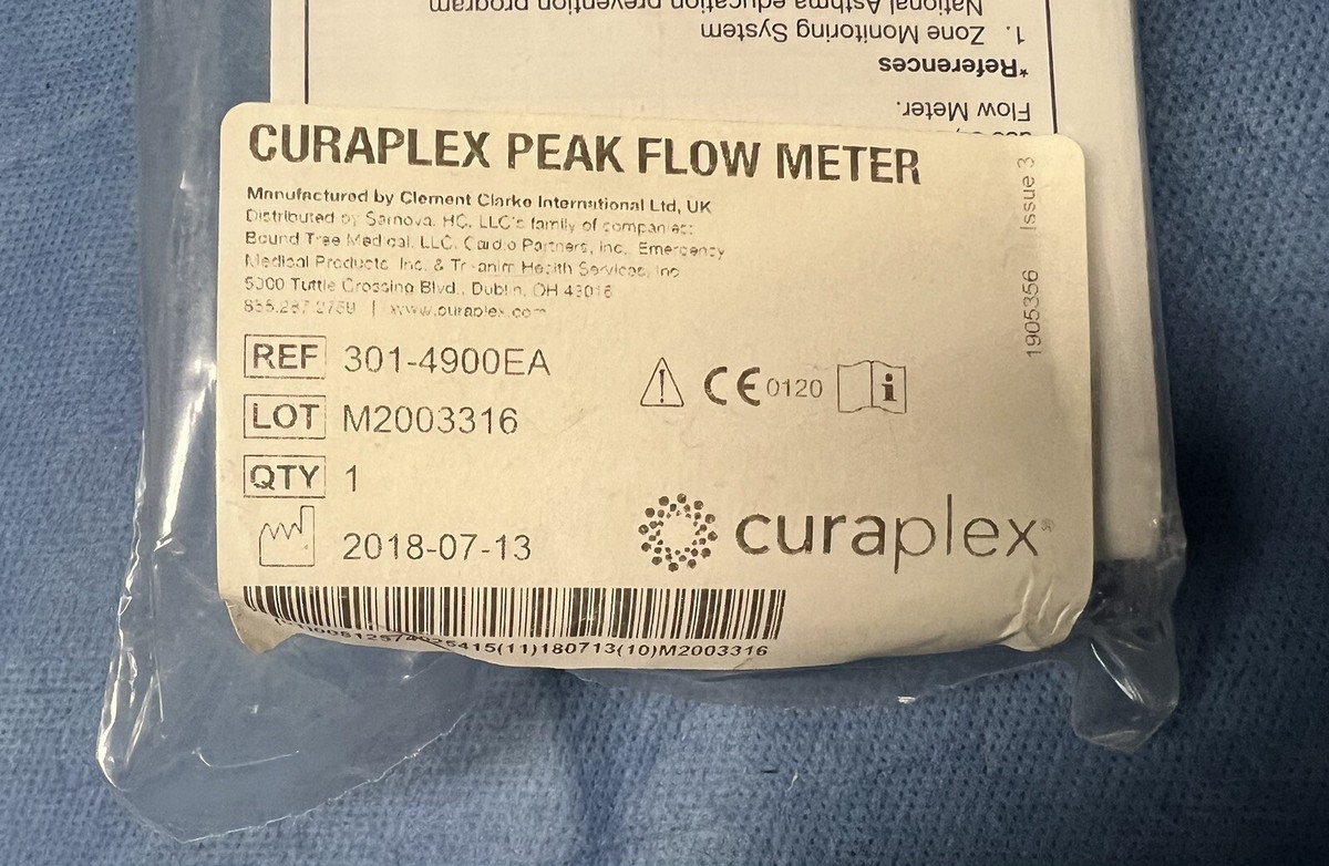 Curaplex 301-4900EA Peak Flowmeter ATS Scale, 10 L/min