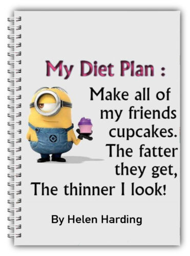 A5 PERSONALISIERTES DESPICABLE ME MINION 100 LINIERTE EINFACHE SEITEN NOTIZBUCH GESCHENK SPASS NEU - Bild 11 von 12