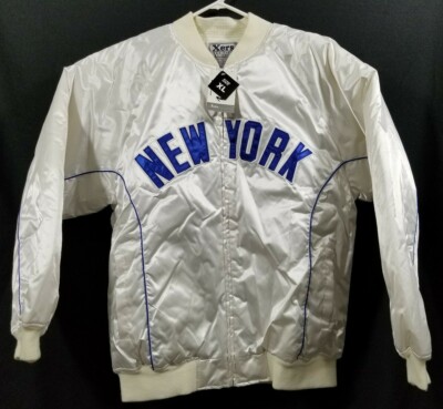 NWT New York White Satin Jacket P/U Coated men's Sz XL, XERS Designed by Onyx