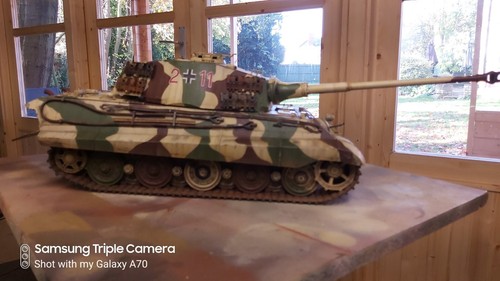 heng long 1/16 king tiger rc model tank custom airbrush camo - Picture 21 of 24