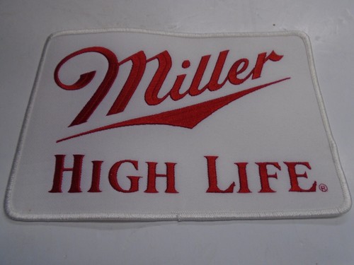 Vintage NOS "MILLER HIGH LIFE" 8" x 5" BESTICKTER PATCH - Authentisches Original