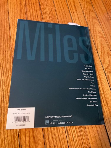 Miles Davis Originals Vol. 2 artist transcriptions book NOS ship tomorrow - Picture 3 of 3