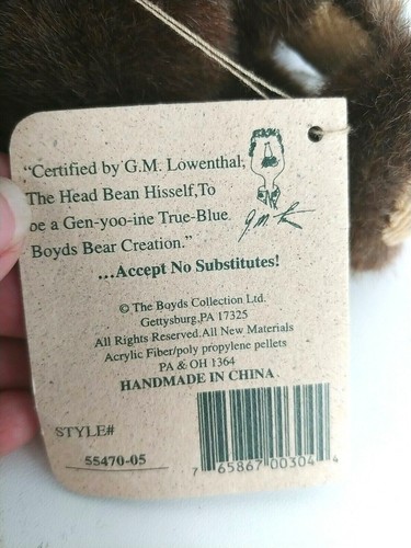  RARE Collectible Boyds Bears Christmas Plush "Myles Vonhinden Moose" #55470-05 - Picture 11 of 11