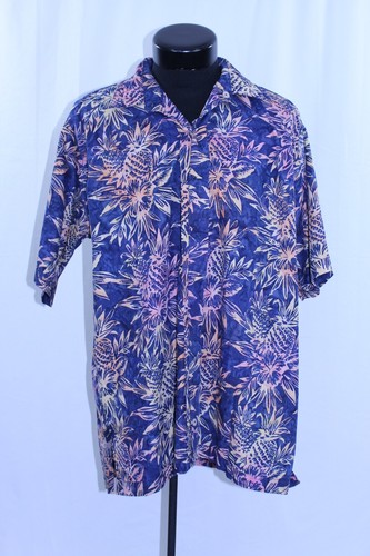 Camicia nuova con etichette Pete Huntington Bali hawaiana con bottoni 2XL Hawaii Tiki Luau fatta a mano - Foto 17 di 24