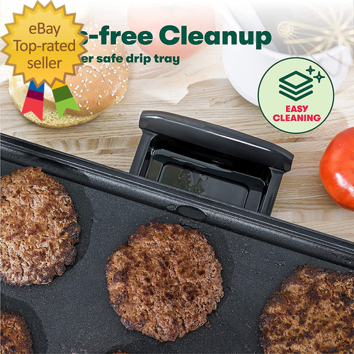 Electric Griddle with Warming Tray Smokeless Indoor Grill Nonstick Surface - Picture 6 of 8