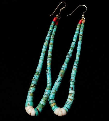 Circa 1950s Number Eight Turquoise Jacla Earrings - Picture 3 of 5