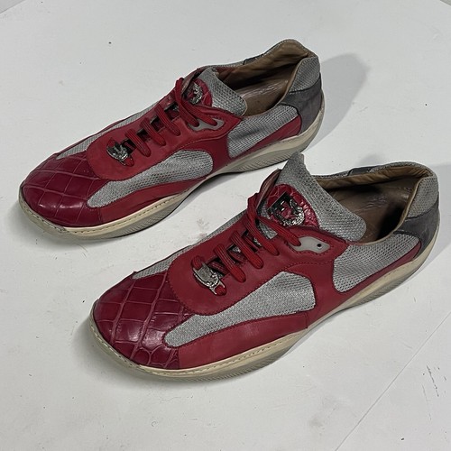 FENNIX Mens Size 46 US 12 Shoe Made In Italy Genuine Alligator Red RARE Sneakers - Picture 22 of 23