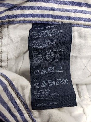 Tommy Hilfiger Mens Shorts Size 30 Grey Cotton Flat Front - Picture 5 of 5