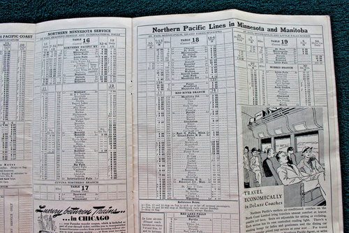 1942 Northern Pacific Railway World War II Themed Railroad Timetable North Coast - Picture 5 of 10