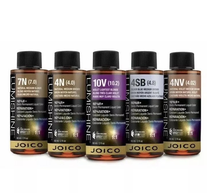 JOICO LUMISHINE REPAIR DEMI PERMANENT LIQUID HAIR COLOR 2 OZ BOTTLE YOU  PICK