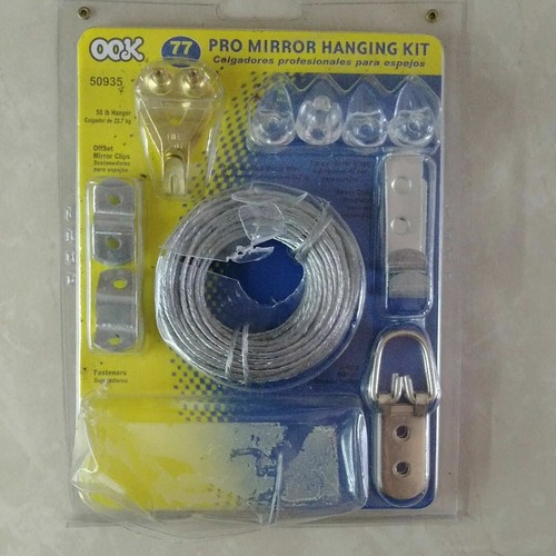 Pro Mirror Hanging Kit OOK 77 Pieces 50935 Hangs 9 Mirrors 50 Lb Hanger - Picture 3 of 12
