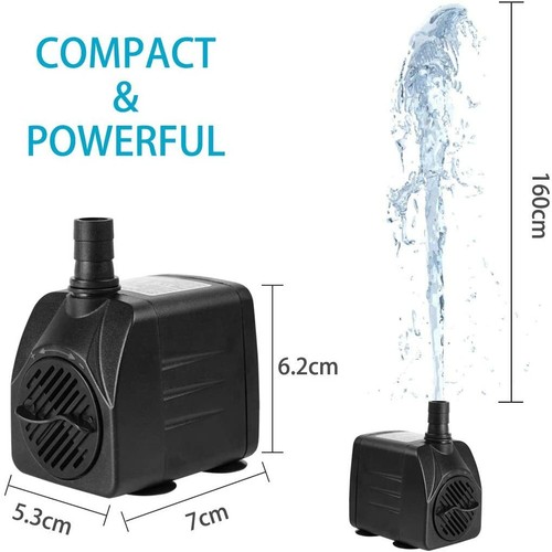 Teichpumpe 25W 1500L/h Garten Koi Springbrunnen Aquarium Wasserpumpe Super ECO - Bild 9 von 12