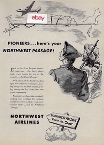 NORTHWEST AIRLINES 1945 DOUGLAS DC-4 SERVICE NORTHWEST ...