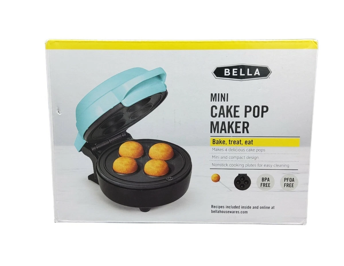 Bella Mini Cake Pop Maker Blue Nonstick Cooking Compact Easy Store 350 Watts