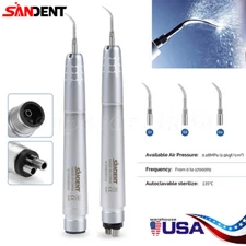 Dental Ultrasonic Air Perio Scaler Handpiece Hygienist 2/4Hole W/ 3 Scaling Tips