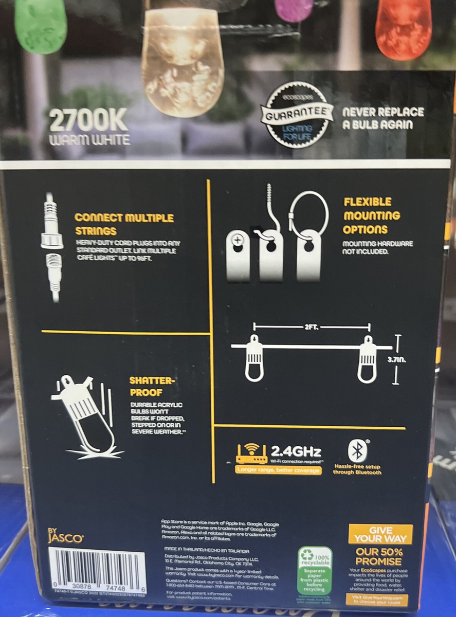 Ecoscapes color 2024 changing cafe lights