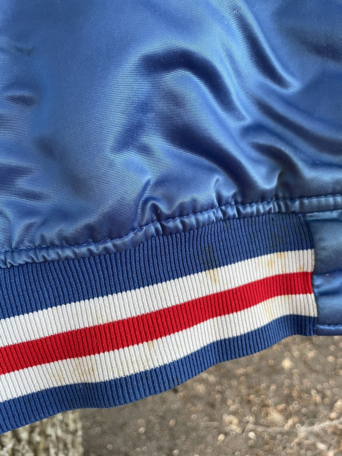 Vintage Chicago Cubs starter jacket mens size M satin bomber Jacket button  up