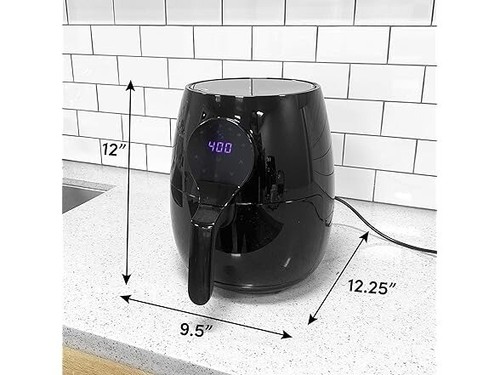Kitchen Air Fryer Digital Gourmet 5.3Qt 7 Menu Functions Black Healthy Cook - Picture 3 of 8