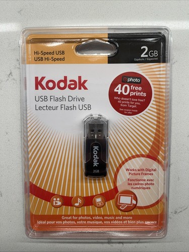 Kodak USB Mulitmedia Flash Drive 2GB Microsoft windows Holds 500 Photos