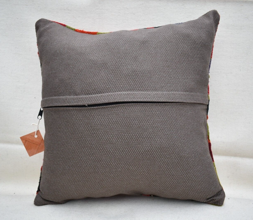 16''x16'' Decorative Handmade Turkish Kilim Pillow Cover Sofa Rug Cushion Cover - Picture 5 of 5