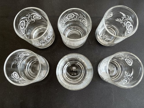 6 VINTAGE DEMA WINDSOR ROSE HALF TUMBLERS DRINKING GLASSES - GOOD CONDITION - Picture 4 of 7