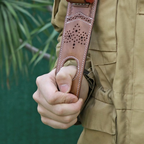 TOURBON Leather 2 Points Gun Sling Shotgun Figner Rest Strap 12GA Ammo Carry - Picture 6 of 17