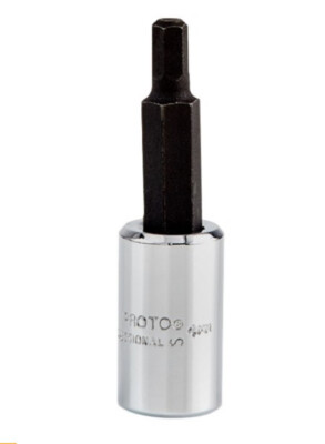 2 Pcs) PROTO 4770-4M,  1/4'' Drive, 4 mm x 1-7/8'' Metric Standard Hex Bit Socket