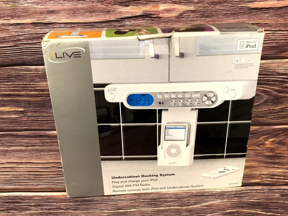 iLive Under Cabinet Kitchen iPod Docking System with AM/FM Radio Stereo Speakers - Image 3 of 4