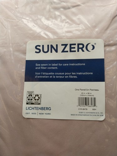 Sun Zero Panel Curtain 40in x 96in Blush Pink - Picture 2 of 5