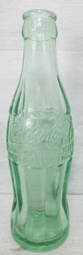 Coca-COLA grüne Glasflasche PAT D-105529 Hobble Skirt Alexandria, Minnesota - Bild 6 von 15