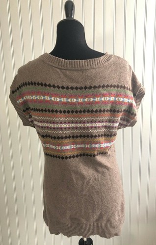 Tommy Hilfiger Tunic Sweater Dress Womens Size Medium M Brown Tan Gold Pink - Picture 6 of 12