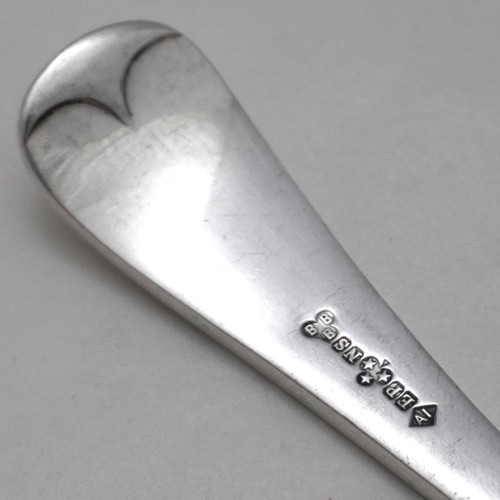 OLD ENGLISH Design Barker Bros Birmingham Silver Service Cutlery Five Teaspoons - Picture 4 of 5