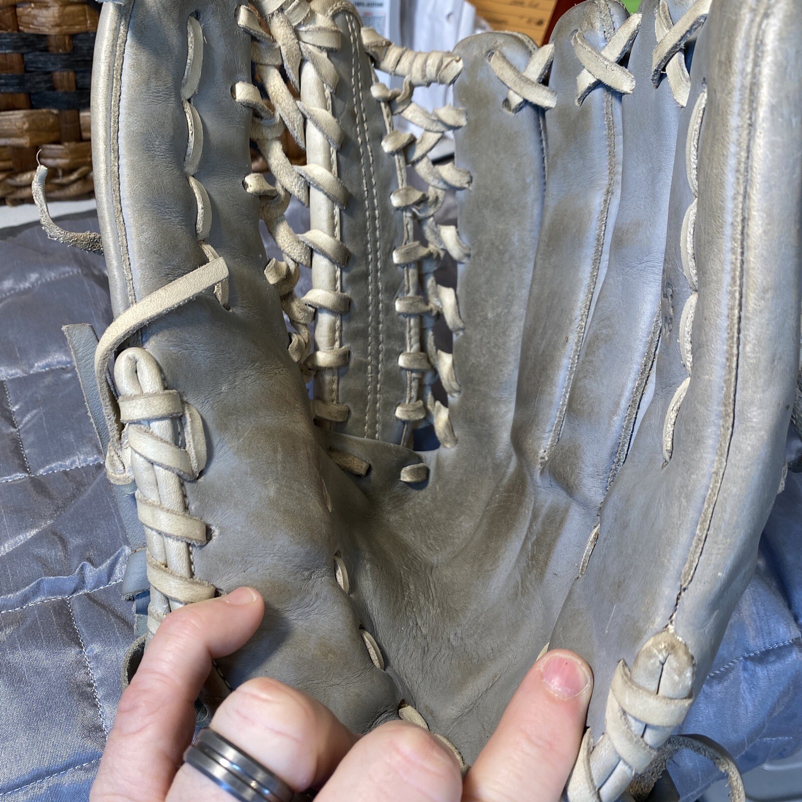 Crunoz Baseball Glove Mitt 13” Top Grain Leather Stiff eBay