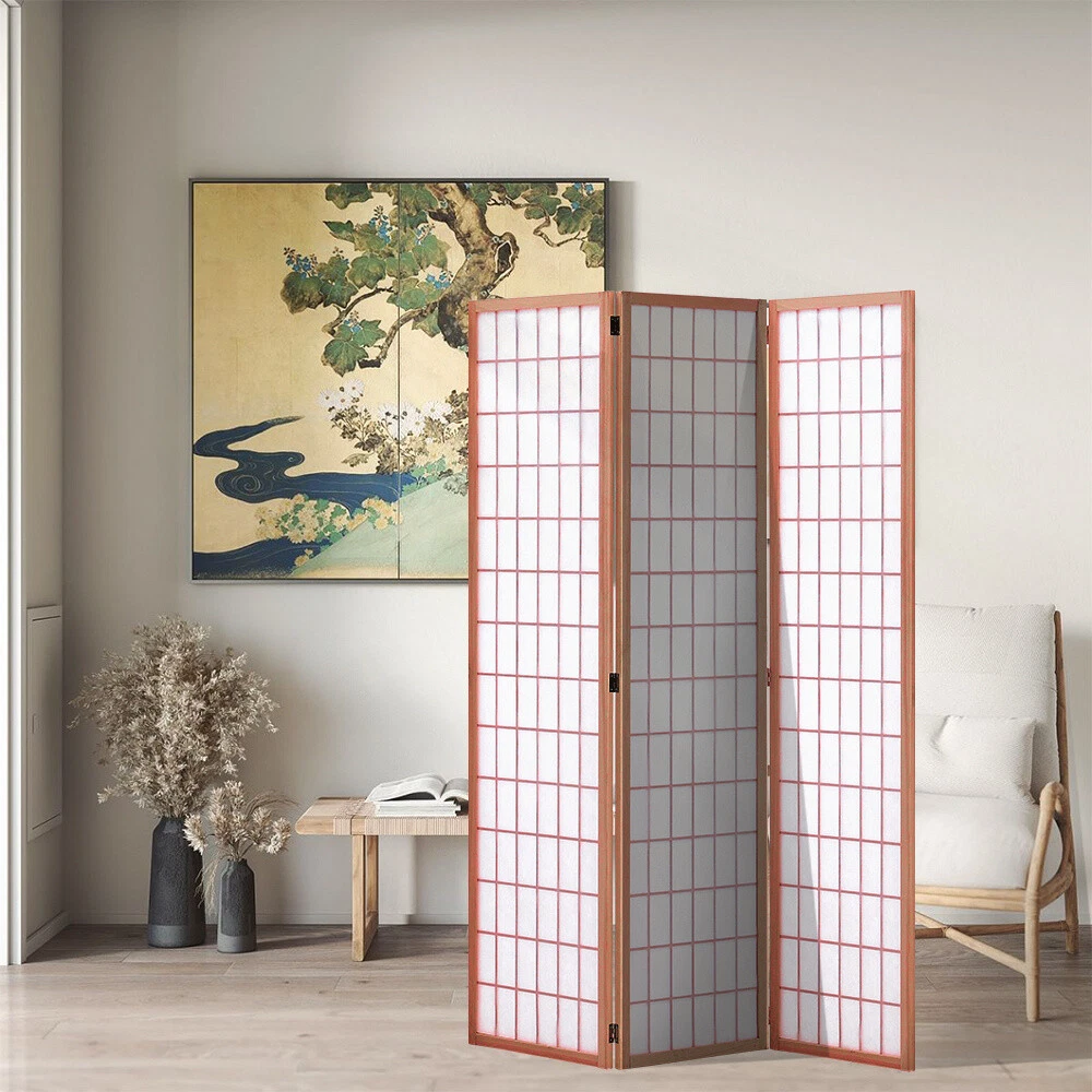 Indoor Wood Bamboo Privacy Screen 3 4 6 Panels Room Divider