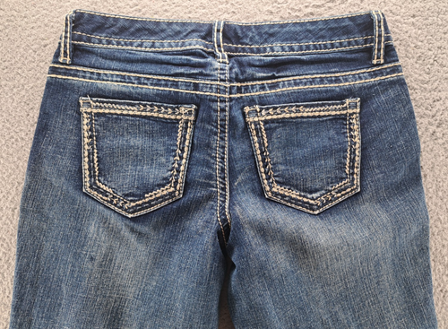 LOT OF 2 Maurices Jeans Womens 1/2 Reg Blue Curvy Embroidery Low-Rise Distressed - Picture 5 of 20
