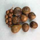 Vintage Wood Fruit 70s Lot of 9 MCM Mid-Century Modern Carved Cottage Boho