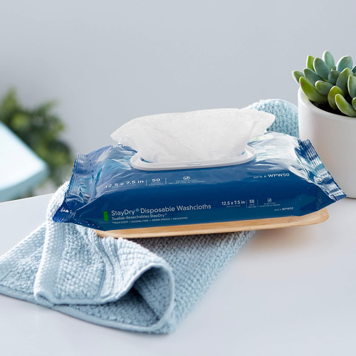 Mckesson Staydry Disposable Wipe 12 Pack, 600 Washcloths - Large Adult Body and - Picture 9 of 12