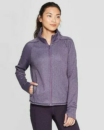 Womens C9 Champion Training Herringbone Fleece Full Zip Track Jacket Purple XS - Picture 12 of 12