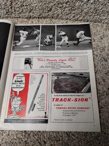 Dodgers vs Pirates 1968 Scorecard Singer Win - Clemente 3 Hits - Picture 4 of 14