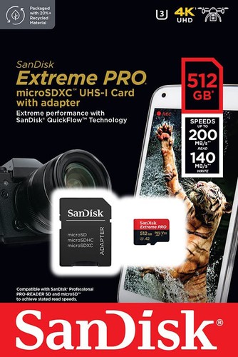 Micro SD SanDisk 16GB 32GB 64GB 128GB 256GB 512GB 1TB Ultra Extreme Pro Memory - Picture 28 of 37