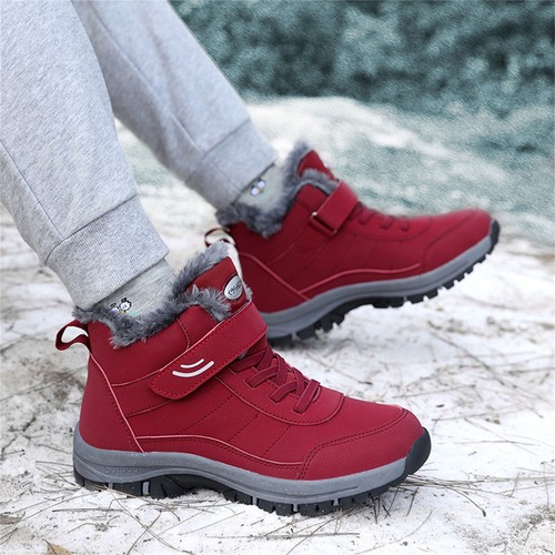 Winter Snow Boots for Women Men Warm Fur Lined Ankle Boots Comfortable Lace Up - Imagen 10 de 33