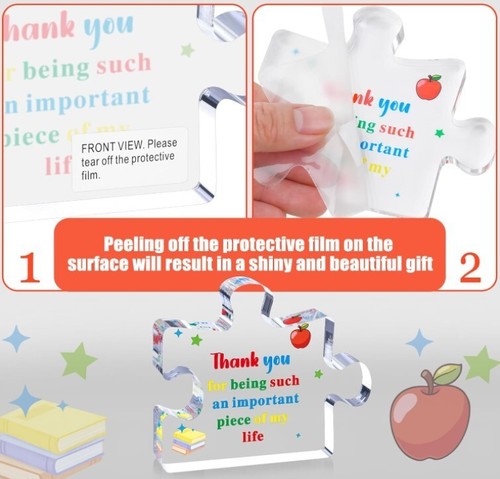 Teacher Appreciation Gifts for Women Men from Student,Thank You Acrylic Motivati - Picture 7 of 15