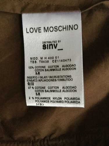 Giacca antipioggia leggera da uomo Love Moschino taglia USA 32/IT 48 - Foto 7 di 7