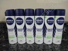 6 Nivea Men SENSITIVE PROTECT 48hr Antiperspirant Deodorant Body Spray 150ml