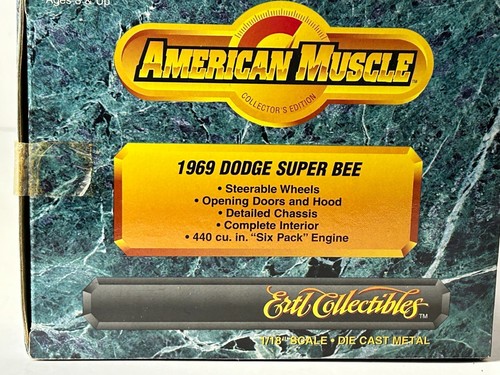 Ertl American Muscle 1:18 Scale 1969 Dodge Super Bee, Blue - Picture 5 of 19