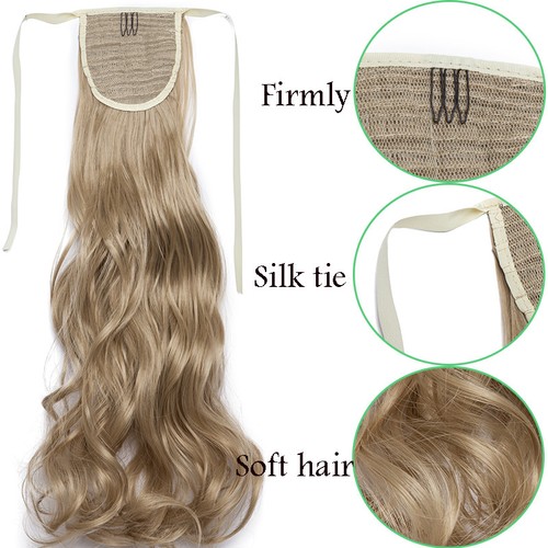 AU 22" Binding/Tie Up Ponytail Drawstring Clip in Hair Extensions Pony Tail HB50 - Picture 8 of 16