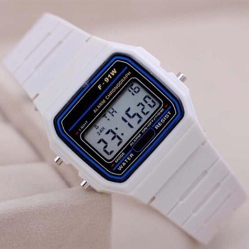 F 91w Klassisch Digital Harzarmband Uhr Stoppuhr Chronograph Sport Unisex Herren - Bild 13 von 14
