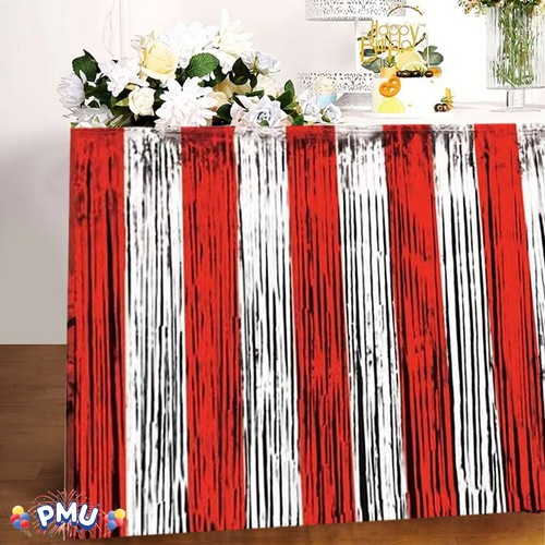 PMU Table Skirt Tinsel Foil 9 ft x 29 inch Party Favor Supplies Decoration - Foto 104 di 108